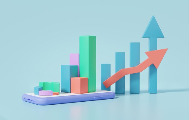 The Future of Social Media Marketing Panels 8 digital grow marketing concept seo search engine optimization online finance business growth web analytics chart graph mobile 3d render illustation 598821 660