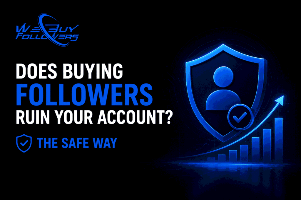 Professional featured image showing safe follower growth strategies, account security, risk mitigation, digital trust, and sustainable social media scaling.