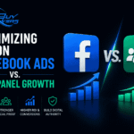 Professional comparison of Facebook advertising and SMM panel growth strategies, highlighting social proof, audience expansion, lower acquisition costs, and digital marketing ROI optimization.