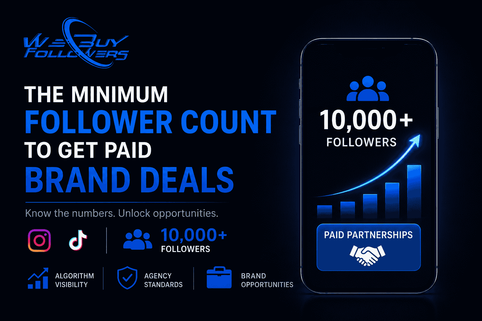 Professional digital marketing illustration showing follower growth metrics, brand partnership opportunities, social proof, influencer monetization, and audience growth strategy for securing sponsorship deals.