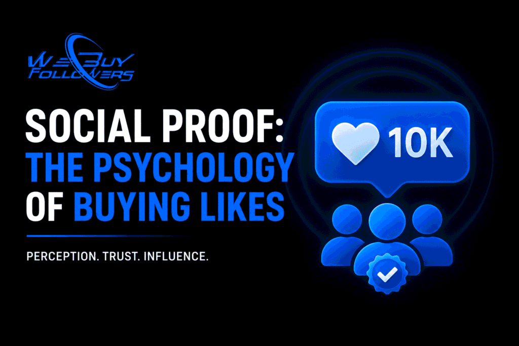 Professional featured image illustrating social proof psychology, consumer trust signals, online credibility, digital influence, and perception-driven marketing strategies.