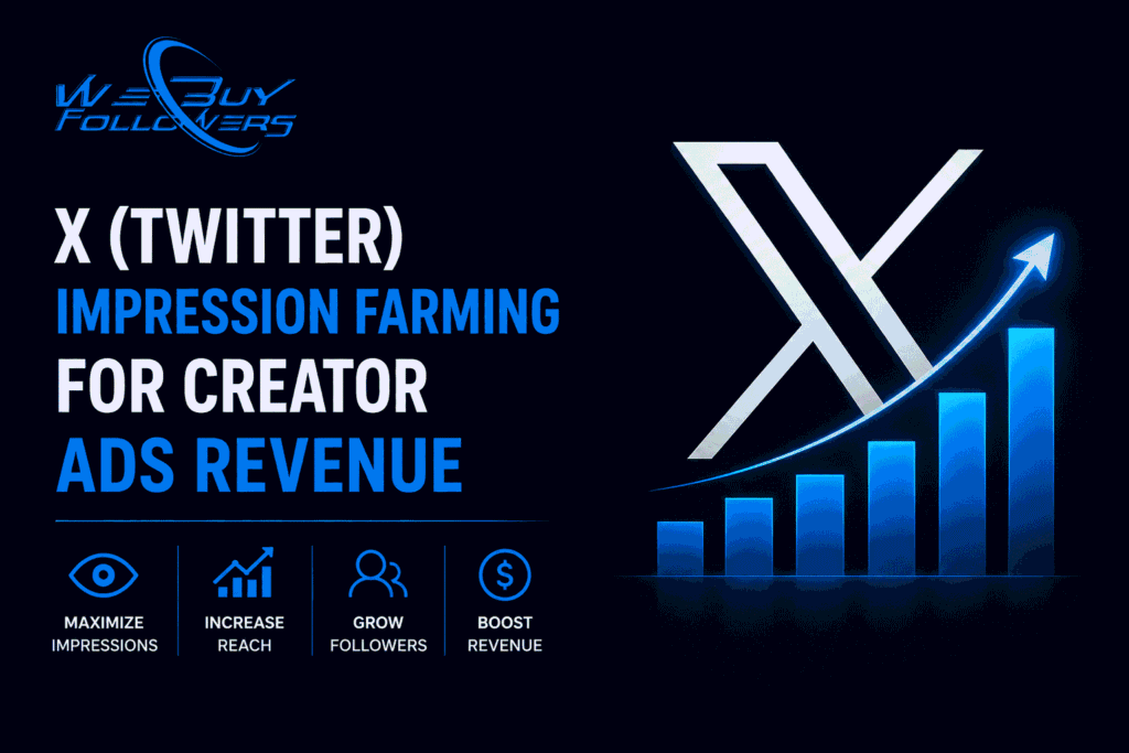 Professional X marketing analytics illustration showing impression growth, creator monetization strategy, audience reach expansion, engagement optimization, and ads revenue scaling through data-driven social media marketing.