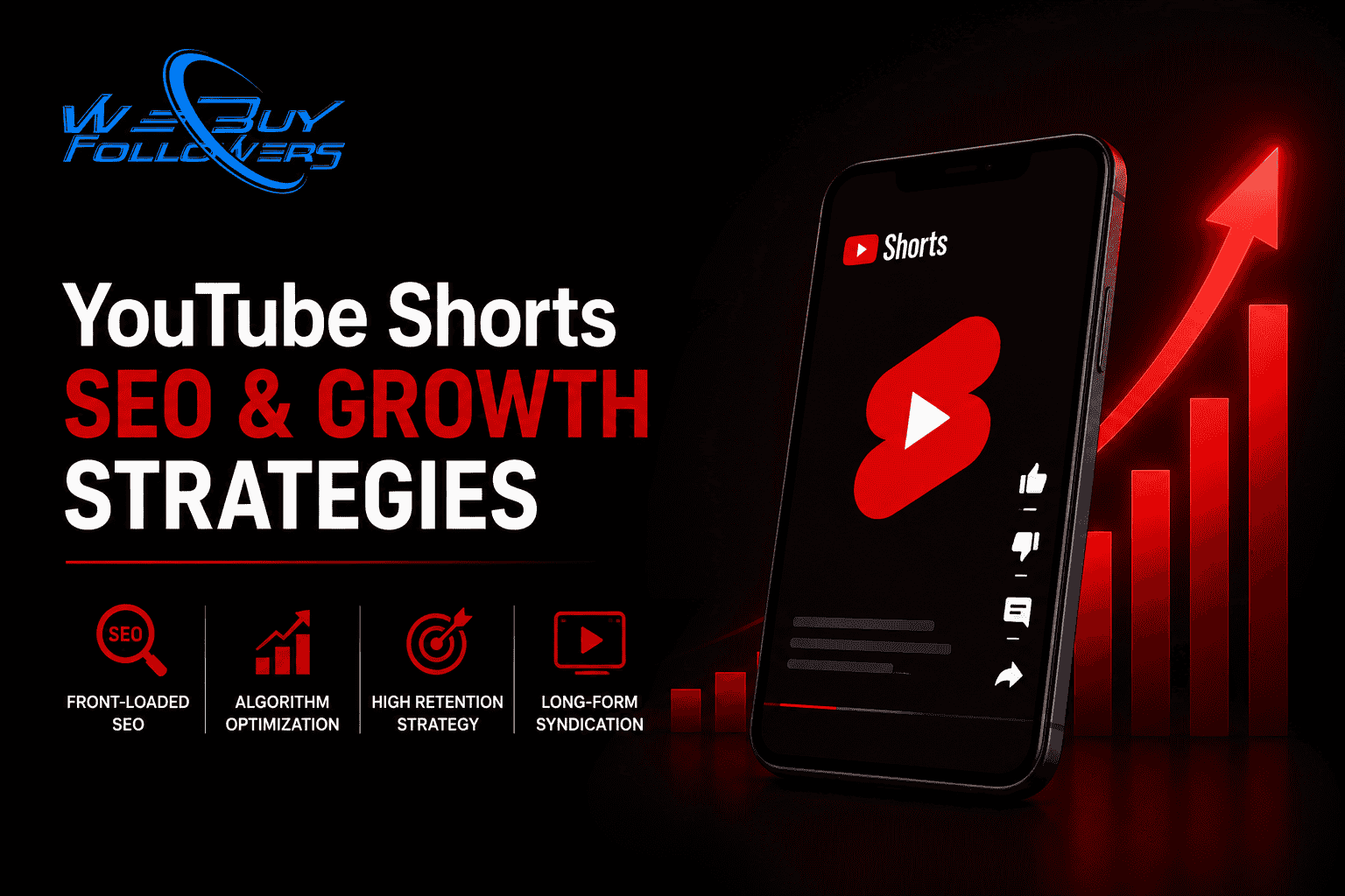 Professional featured image illustrating YouTube Shorts growth strategies, video SEO optimization, audience retention, content discovery, and short-form video marketing performance.