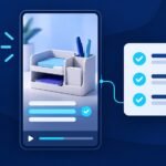 Illustrated product video with caption lines and a proofreading checklist